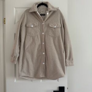 Jillian Harris x Jackson Rowe | Beige Teddy Shacket